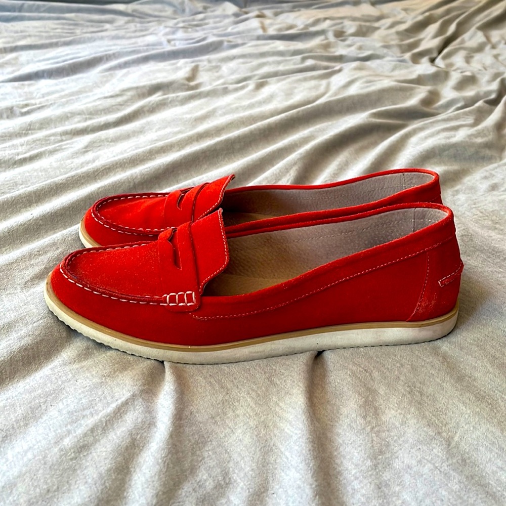 Long Tall Sally Red loafers, size 12.